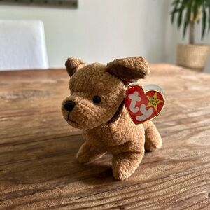 🔥Vintage 1996 TY Beanie Baby Tuffy Dog Puppy Plush Stuffed Animal rare retired